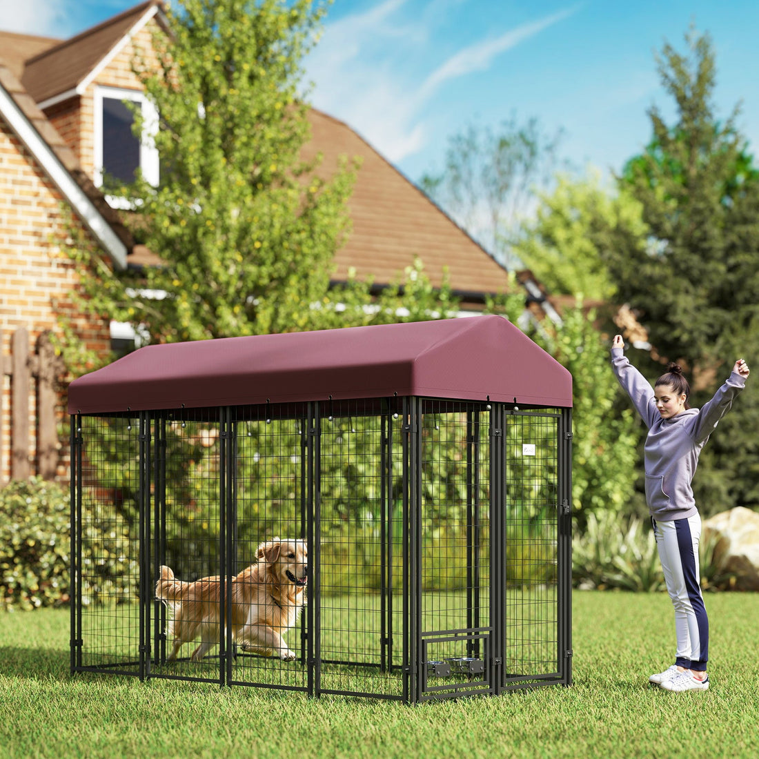 Velora Pets outdoor dog kennel with waterproof cover UK