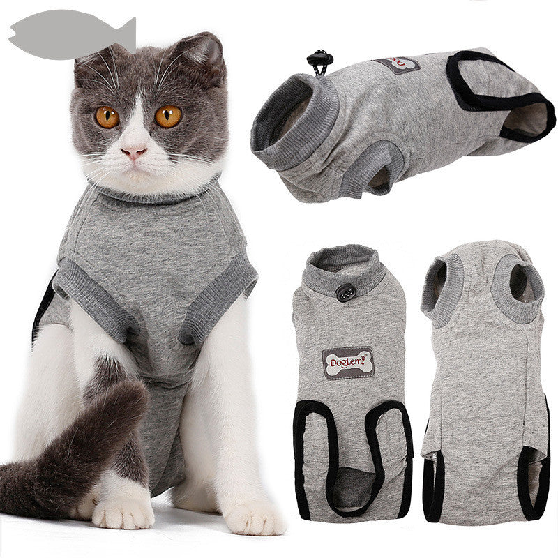 Velora Pets post-surgery cat recovery garment - alternative to cone after spaying