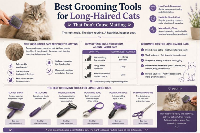 Best Grooming Tools for Long-Haired Cats That Don't Cause Matting
