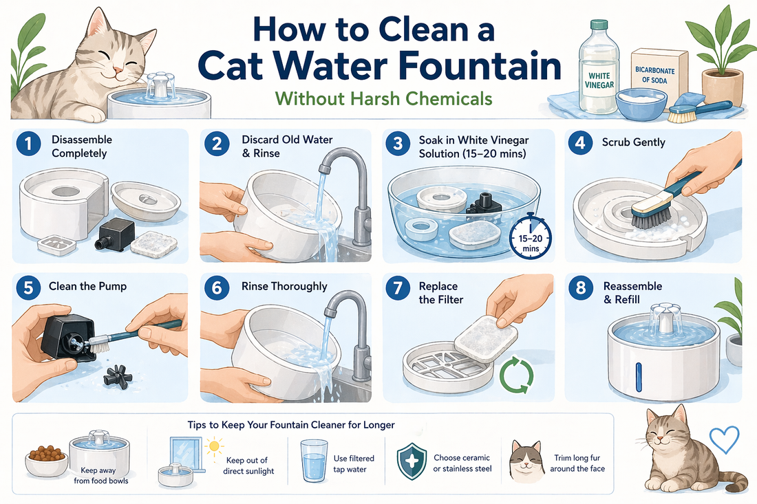 How to Clean a Cat Water Fountain Without Harsh Chemicals