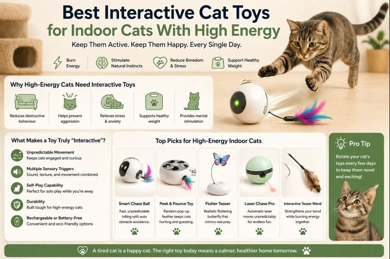 Best Interactive Cat Toys for Indoor Cats With High Energy