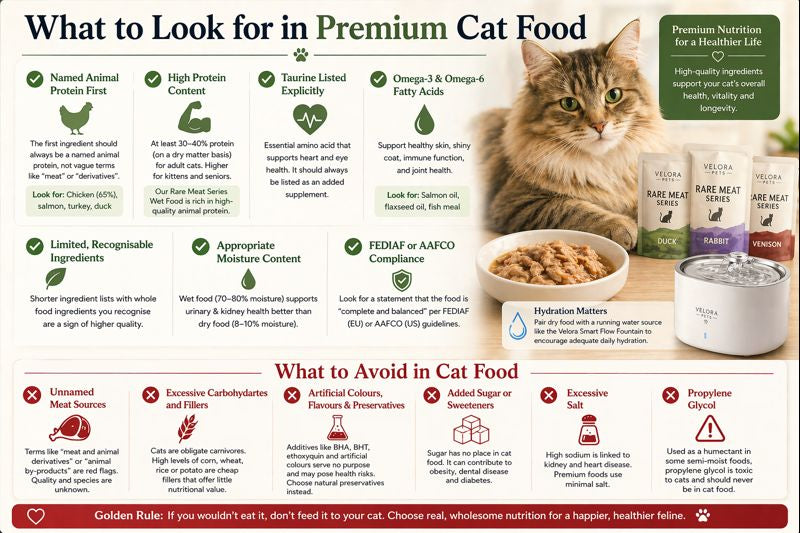 What to Look for in Premium Cat Food Ingredients (And What to Avoid)