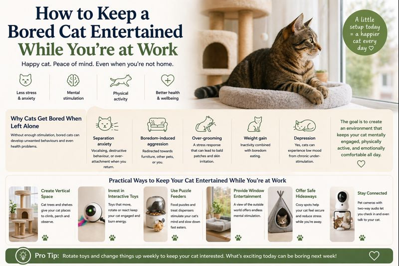 How to Keep a Bored Cat Entertained While You're at Work