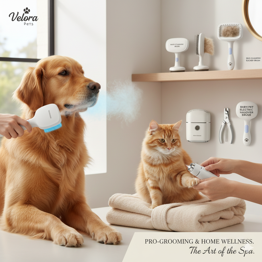 Pro-Grooming & Home Wellness: Velora Atelier -Pristine Paw & Polished Homes.