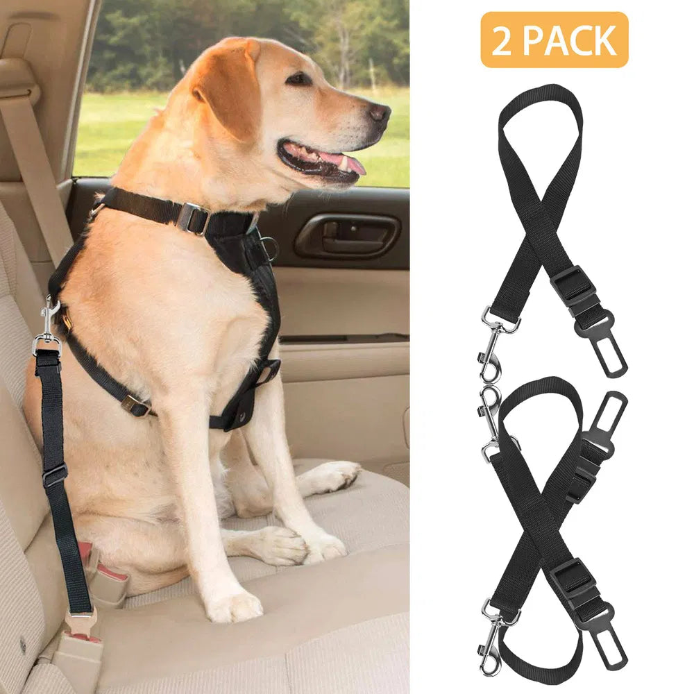 Protect Your Passengers: The Velora Adjustable Car Safety Leash (2-Pack)! 2Pcs Pet Dog Seat Belt Leash Adjustable Pet Dog Cat Safety Leads Harness