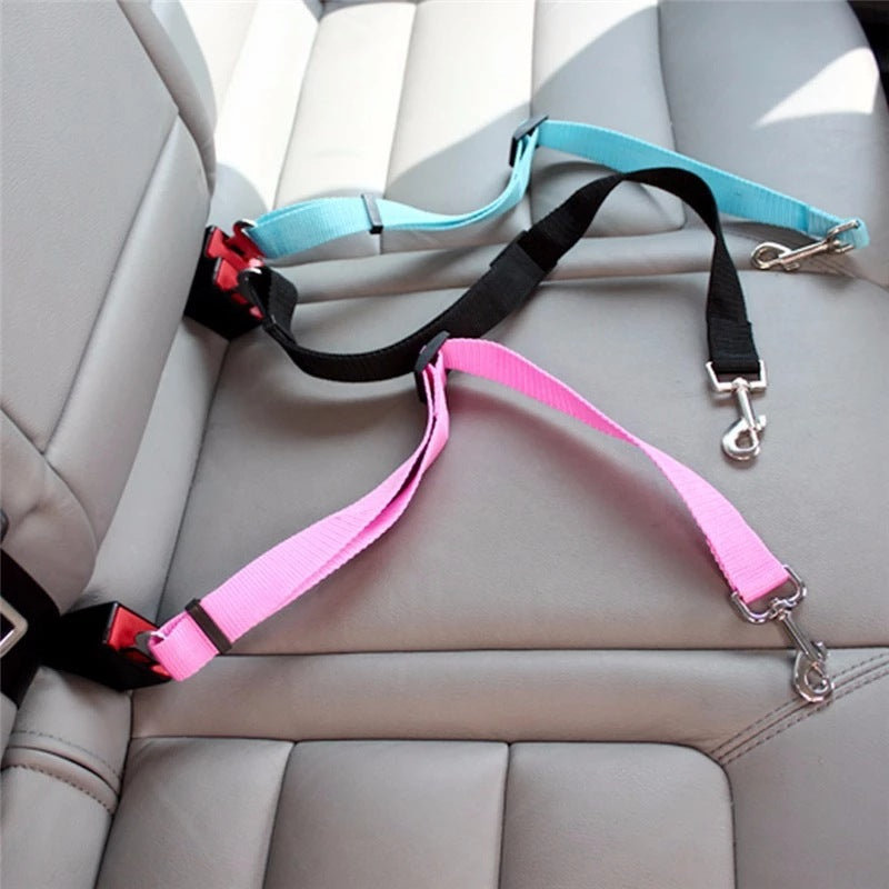 Buckle Up for Adventure: The Velora Heavy-Duty Car Safety Lead! Adjustable Pet Cat Dog Car Seat Belt Pet Seat Vehicle Dog Harness Lead Clip Safety Lever Traction Dog Collars Dogs Accessoires Pets Products
