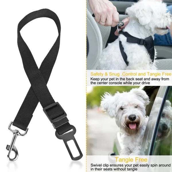 Protect Your Passengers: The Velora Adjustable Car Safety Leash (2-Pack)! 2Pcs Pet Dog Seat Belt Leash Adjustable Pet Dog Cat Safety Leads Harness