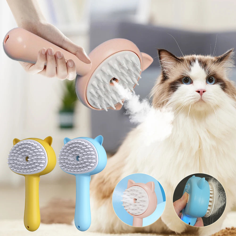 The Velora Elite: The Only Brush Your Pet Will Ever Need! Hair Cleaning Brush With Mist Multifunctional Cat and Dog Grooming Brush Rechargeable Self Cleaning Slicker Brush For Pets Dogs & Cats Pet Products