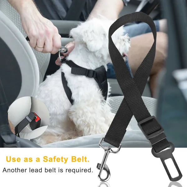 Protect Your Passengers: The Velora Adjustable Car Safety Leash (2-Pack)! 2Pcs Pet Dog Seat Belt Leash Adjustable Pet Dog Cat Safety Leads Harness