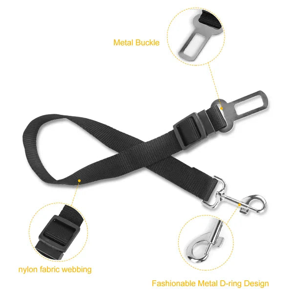 Protect Your Passengers: The Velora Adjustable Car Safety Leash (2-Pack)! 2Pcs Pet Dog Seat Belt Leash Adjustable Pet Dog Cat Safety Leads Harness