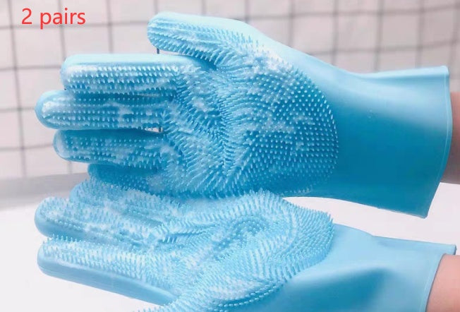 Turn Bath Time into Massage Time: The Velora 2-in-1 Grooming Glove! Silicone Dog Grooming Hair Comb Puppy Brush Glove Bath Cleaning Brushes Small Dog Cat Massage Pet Grooming Gloves