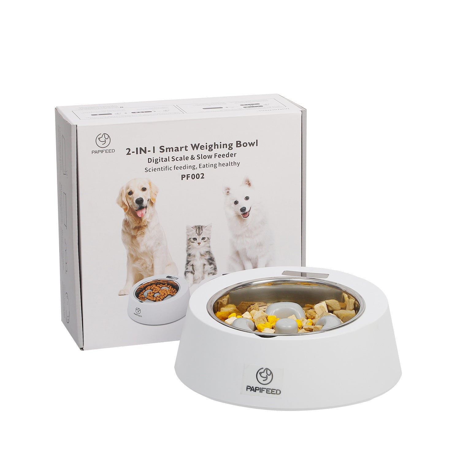 Precision Nutrition: The Velora Smart Weighing & Slow Feeder! Pet Dog Bowl Slow Feeder Dog Food Bowl Smart Weighing Dog Slow Feeder Cat Pet Feeder