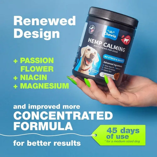 Calming Dog Chews | Hemp & Chamomile Anxiety Relief