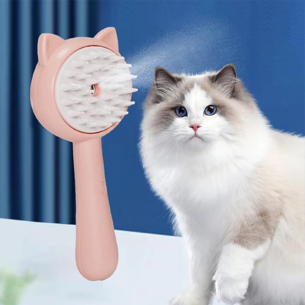 The Velora Elite: The Only Brush Your Pet Will Ever Need! Hair Cleaning Brush With Mist Multifunctional Cat and Dog Grooming Brush Rechargeable Self Cleaning Slicker Brush For Pets Dogs & Cats Pet Products