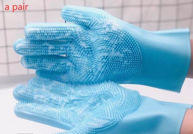 Turn Bath Time into Massage Time: The Velora 2-in-1 Grooming Glove! Silicone Dog Grooming Hair Comb Puppy Brush Glove Bath Cleaning Brushes Small Dog Cat Massage Pet Grooming Gloves