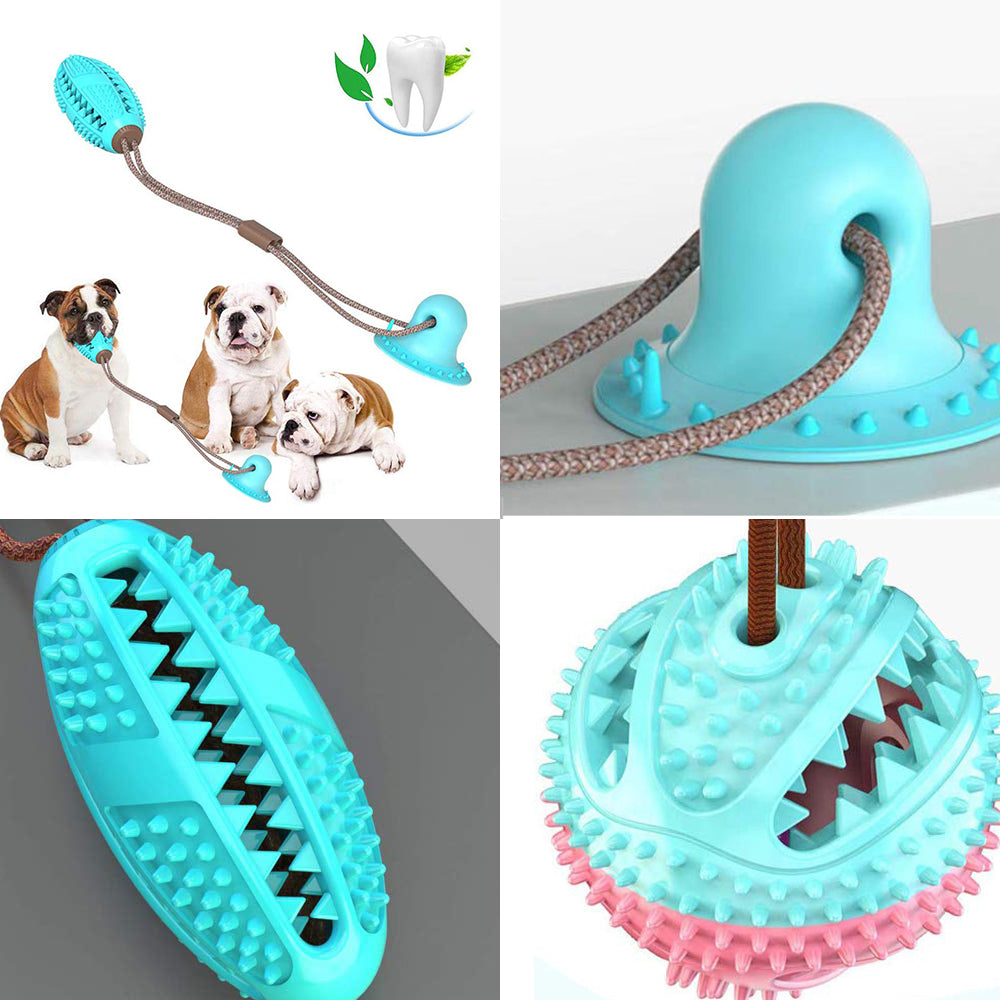 The Toy That Plays Back: The Velora Suction-Tug & Molar Station! Dog Toys Silicon Suction Cup Tug Interactive Dog Ball Toy For Pet Chew Bite Tooth Cleaning Toothbrush Feeding Pet Supplies