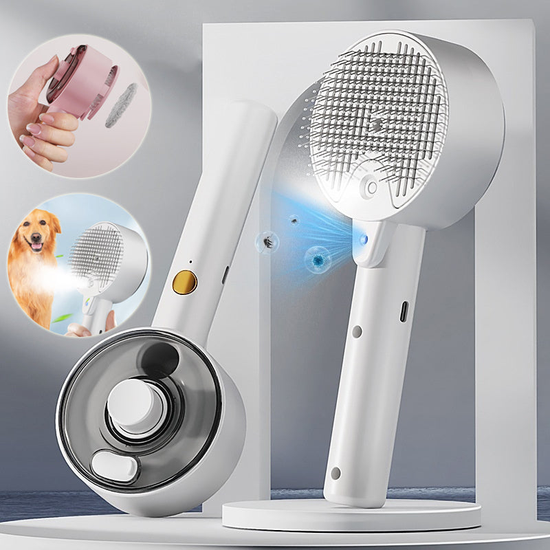 The Future of Grooming: The Velora 3-in-1 Nano-Steam Brush! Animal Hair Remover Brush Dog And Cat Steam Brush Pet Self Cleaning Dog Brush Grooming Removes Cat Hairs Cat Dog Accessories Pet Products