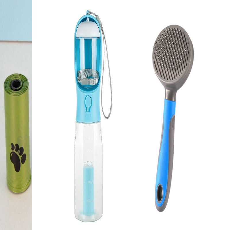 The Only Travel Tool You’ll Ever Need: The Velora 3-in-1 Explorer Bottle! Portable Cat Dog Water Bottle Food Feeder Drinker Poop Dispenser 3 In 1 Leak-proof Multifunctional Dog Water Bottle Pet Products