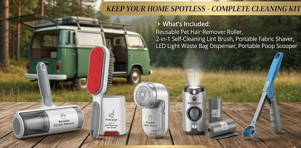 Clean Home Essentials Bundle - Pet Hair & Mess Solutions